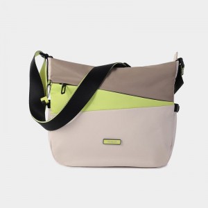 Beige Women's Hedgren Milky Way Crossbody Bags | QKF201XT