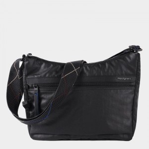 Black Women's Hedgren Harper's Rfid Shoulder Bags | POA4763LV