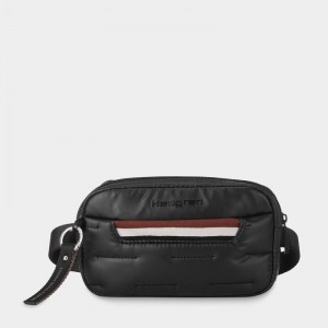 Black Women's Hedgren Snug Belt Bags | SKT8015MQ