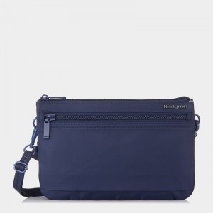 Dark Blue Women's Hedgren Emma Crossbody Bags | QSI8281BF