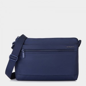 Dark Blue Women's Hedgren Eye Medium Shoulder Bags | MRB1773JO