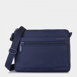 Dark Blue Women's Hedgren Eye Shoulder Bags | LLT5891BG