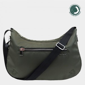 Dark Green Women's Hedgren Ann Crossbody Bags | ZOR8341OK