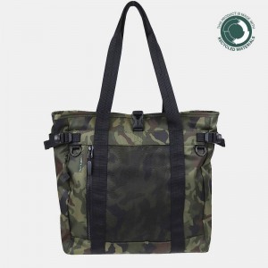 Green Black Women's Hedgren Summit Sustainably Made Tote Bags | IJO1377MF