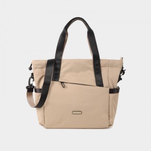 Grey Beige Women's Hedgren Galactic Tote Bags | JLF7499TJ