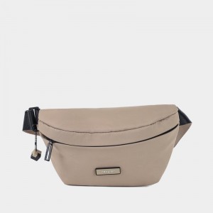 Grey Beige Women's Hedgren Halo Belt Bags | WZR9510MK