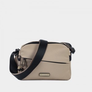 Grey Beige Women's Hedgren Neutron Small Crossbody Bags | UQL9345ED