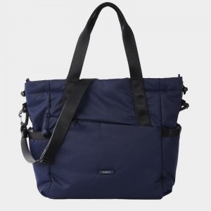 Navy Women's Hedgren Galactic Tote Bags | PXV586KH