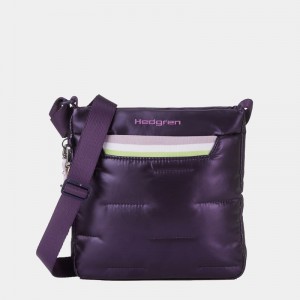 Purple Deep Blue Women's Hedgren Cushy Crossbody Bags | NWF152XB