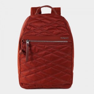 Red Brown Women's Hedgren Vogue Large Rfid Backpacks | PYQ4711MZ