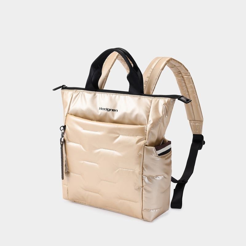 Beige Women's Hedgren Comfy Backpacks | DQH1428QC