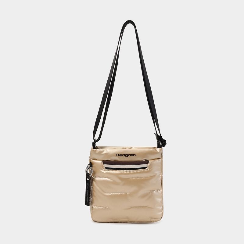 Beige Women's Hedgren Cushy Crossbody Bags | HUQ1091MI