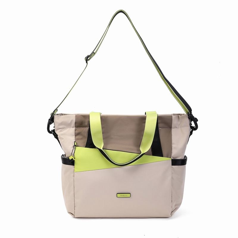 Beige Women's Hedgren Galactic Tote Bags | TIJ1631MO