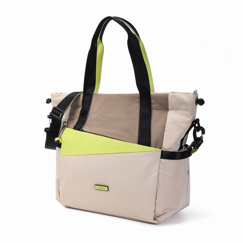 Beige Women's Hedgren Galactic Tote Bags | TIJ1631MO