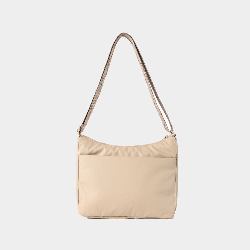 Beige Women's Hedgren Harper's Rfid Shoulder Bags | IIM8343BJ