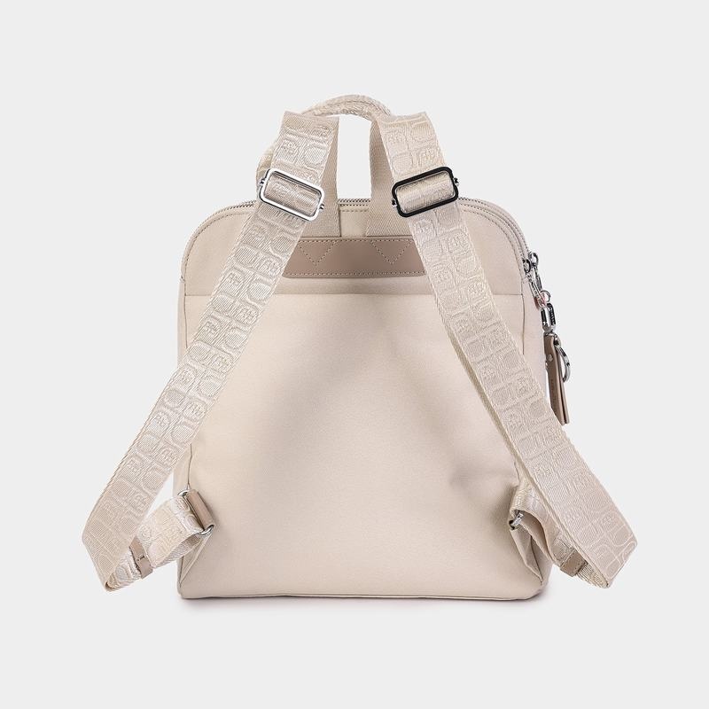 Beige Women's Hedgren Latte Backpacks | PFD62100SD