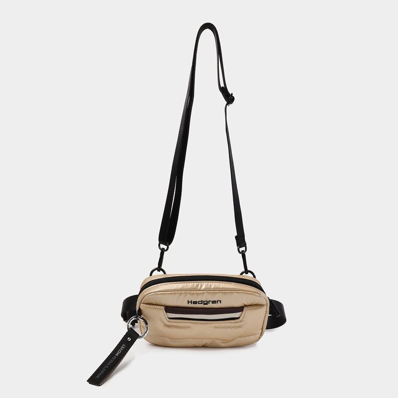 Beige Women's Hedgren Snug Belt Bags | BDY9473HV