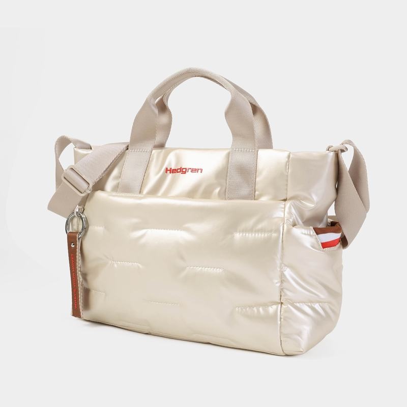 Beige Women's Hedgren Softy Handbag | PTO8668WQ