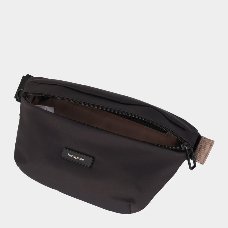 Black Brown Women's Hedgren Halo Belt Bags | DOW2991XV