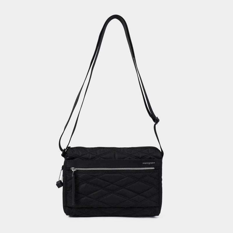 Black Women's Hedgren Eye Medium Shoulder Bags | XDR2392KI