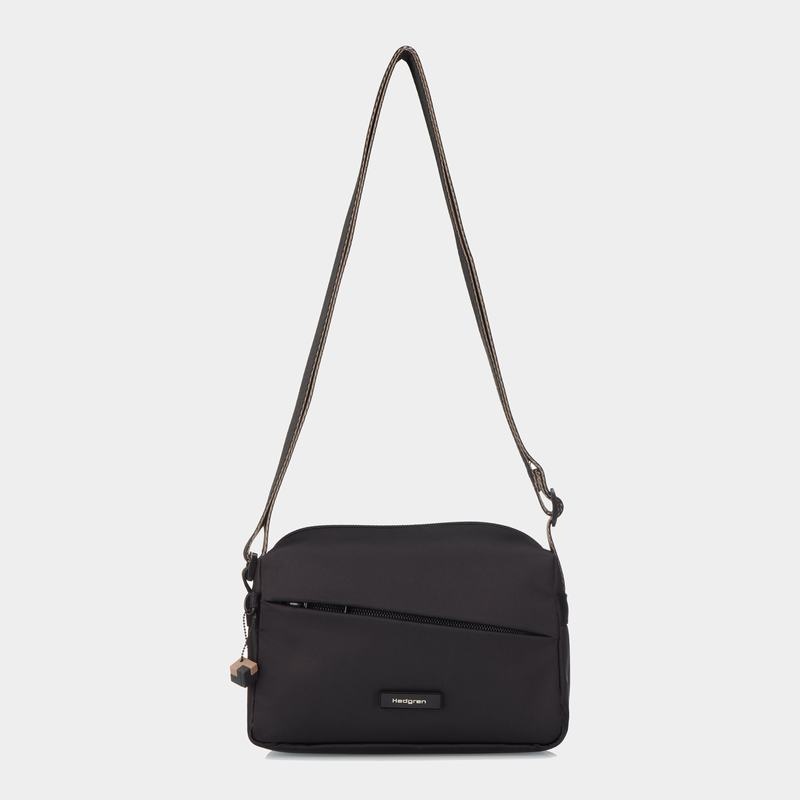 Black Women's Hedgren Neutron Small Crossbody Bags | WOP6719MU