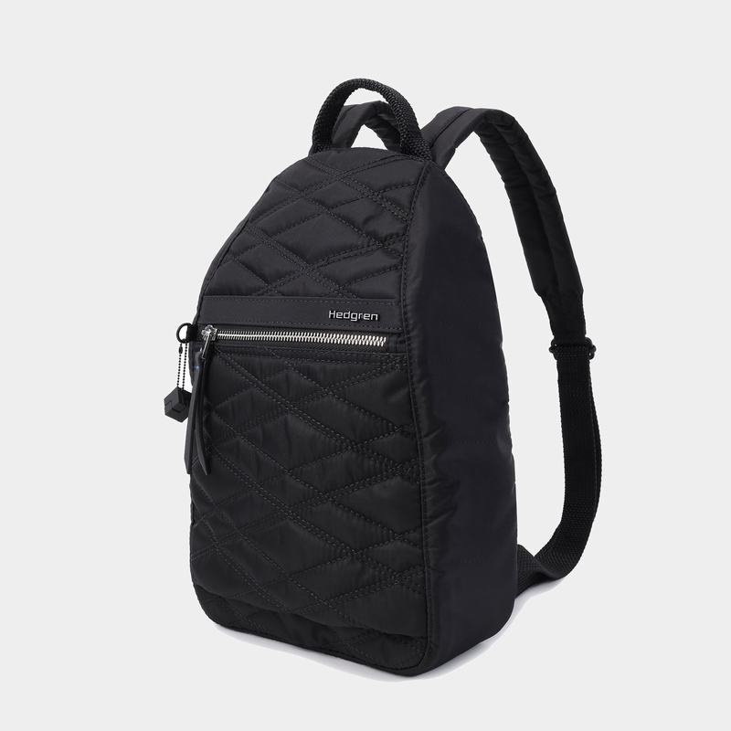 Black Women's Hedgren Vogue Rfid Backpacks | RYP2557IV