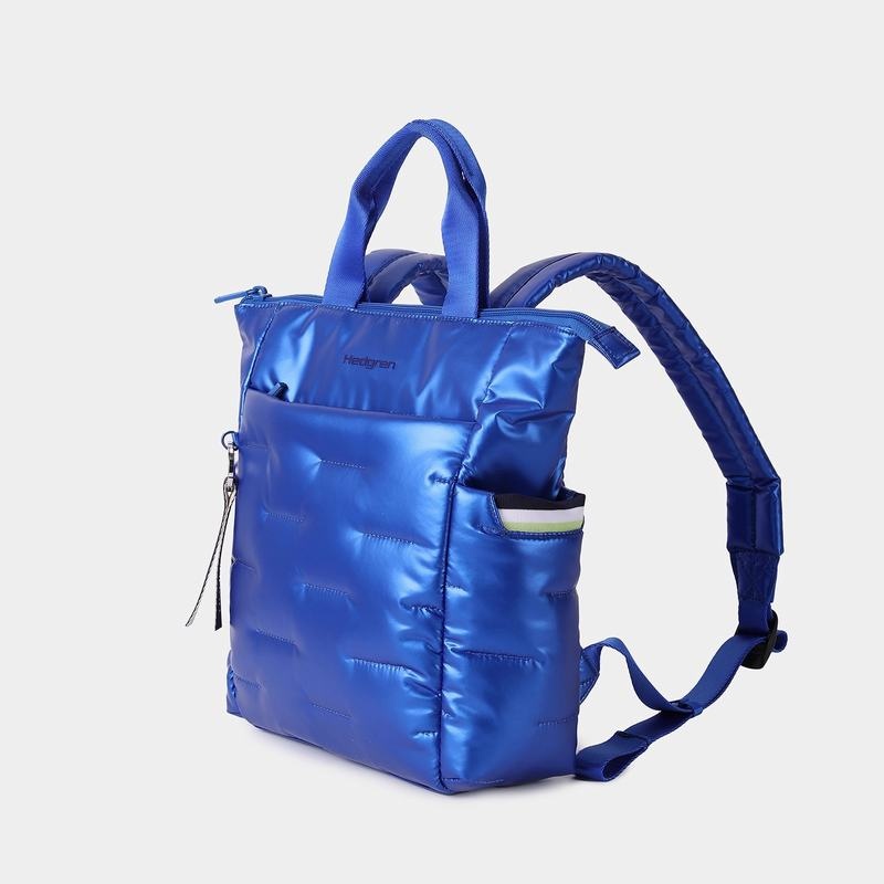 Blue Women's Hedgren Comfy Backpacks | EYN9056SU