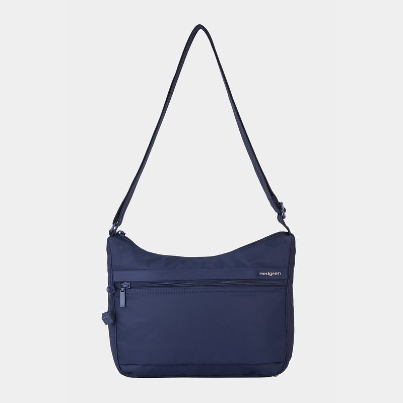 Dark Blue Women's Hedgren Harper's Rfid Shoulder Bags | XXH8394EN