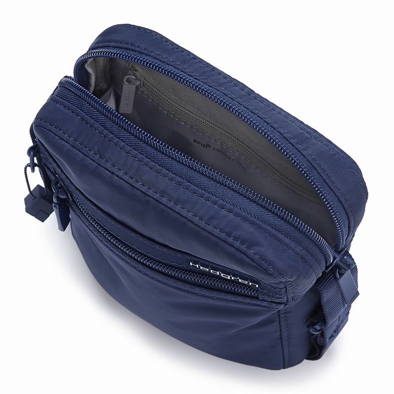 Dark Blue Women's Hedgren Rush Crossbody Bags | ULN458QK