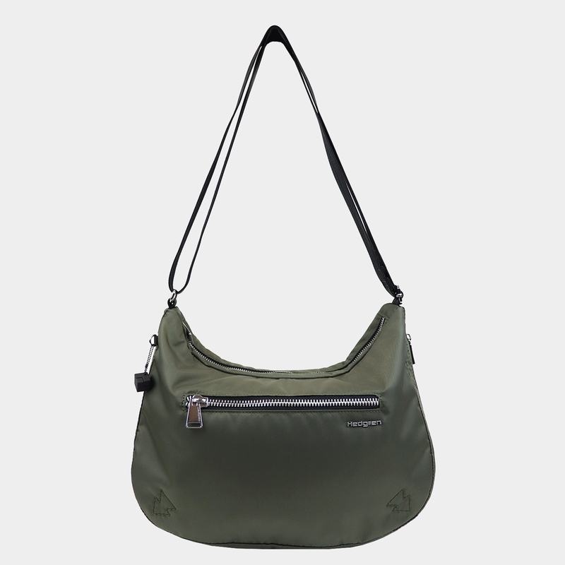 Dark Green Women's Hedgren Ann Crossbody Bags | ZOR8341OK