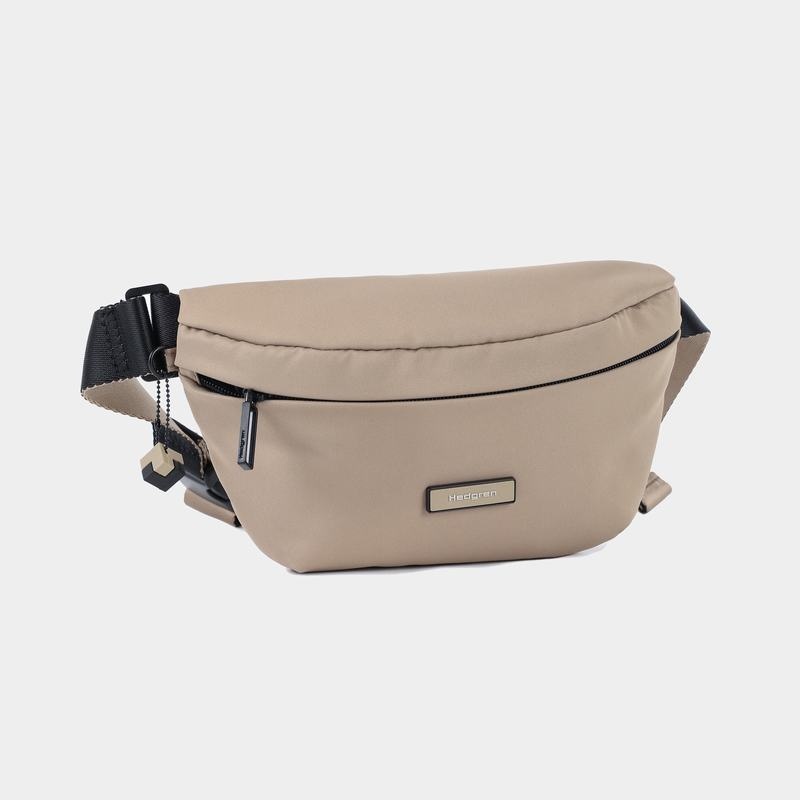 Grey Beige Women's Hedgren Halo Belt Bags | WZR9510MK