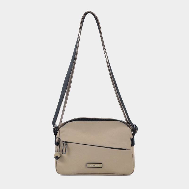 Grey Beige Women's Hedgren Neutron Small Crossbody Bags | UQL9345ED