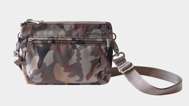 Grey Camo Women's Hedgren Rain Sustainably Made Crossbody Bags | MFU1317XF