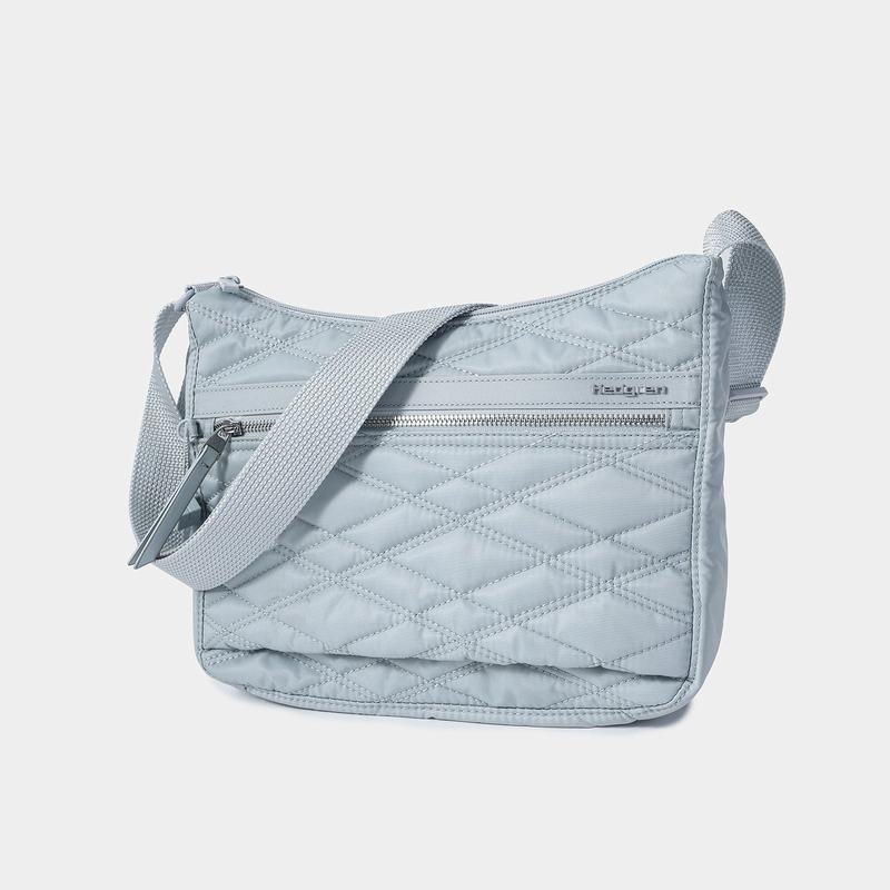 Light Blue Women's Hedgren Harpers Crossbody Bags | KDX182IB