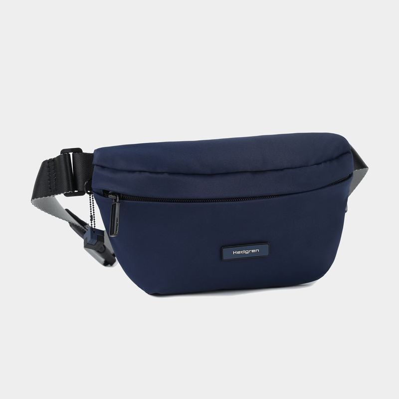 Navy Women's Hedgren Halo Belt Bags | QJM973QG