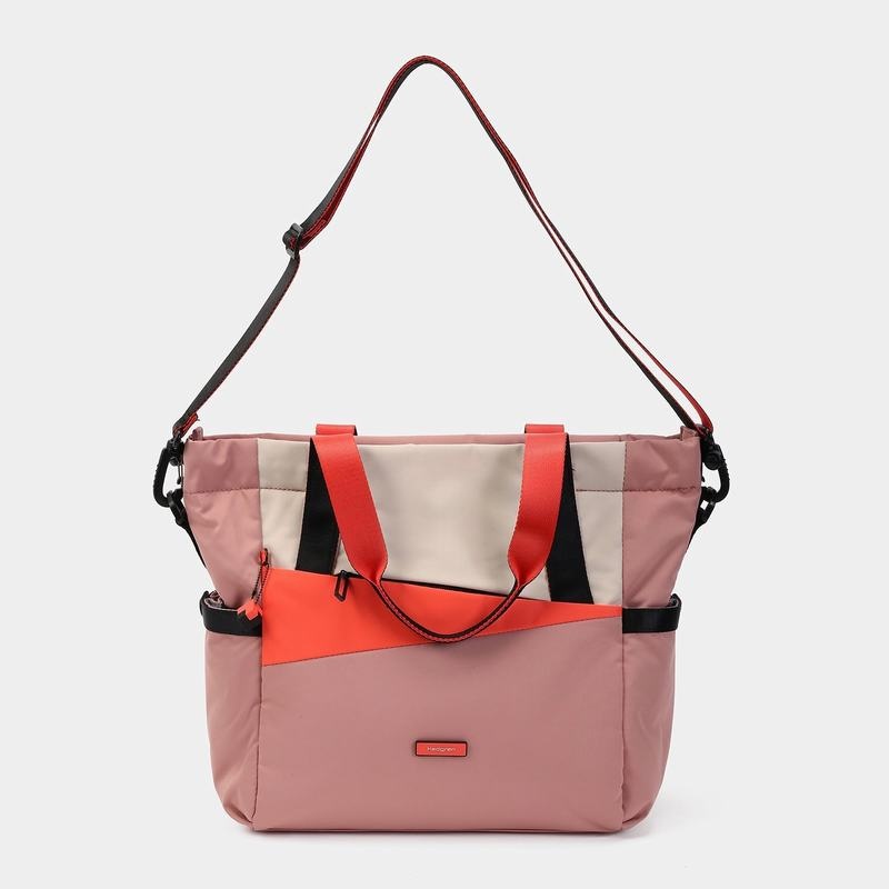 Pink Orange Women's Hedgren Galactic Tote Bags | QOZ7342FK