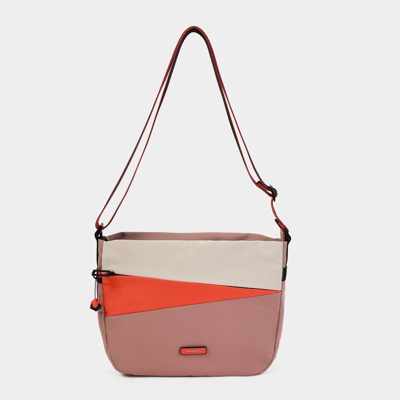 Pink Orange Women's Hedgren Gravity Crossbody Bags | BFZ1955HV