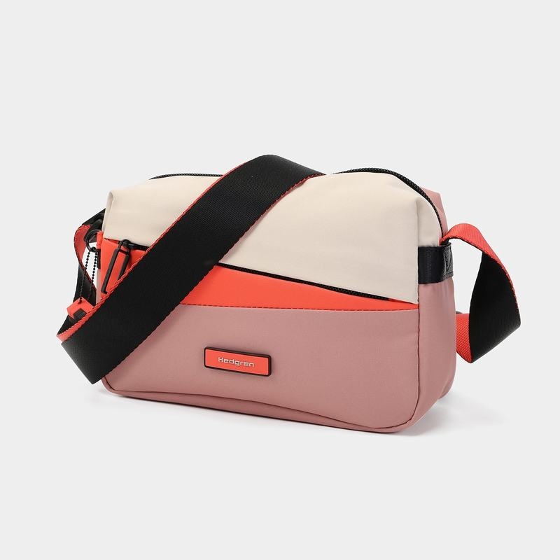 Pink Orange Women's Hedgren Neutron Small Crossbody Bags | HAA5911DB