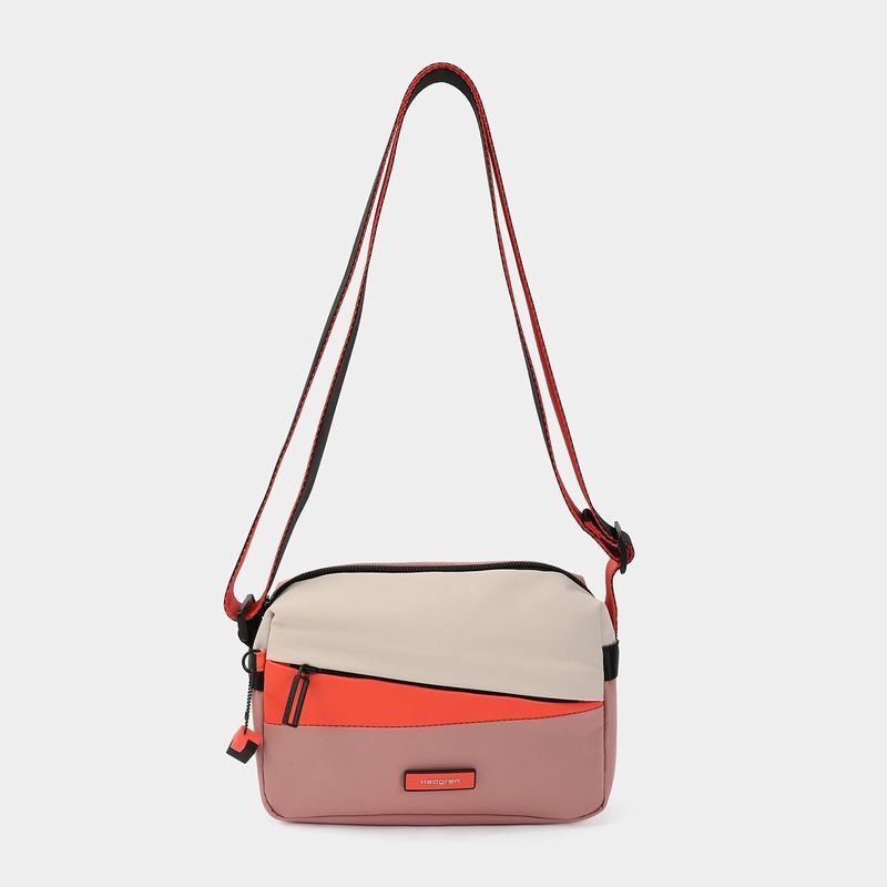 Pink Orange Women's Hedgren Neutron Small Crossbody Bags | HAA5911DB