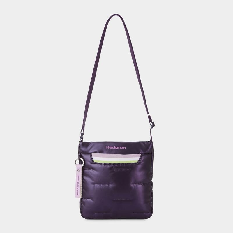 Purple Deep Blue Women's Hedgren Cushy Crossbody Bags | NWF152XB