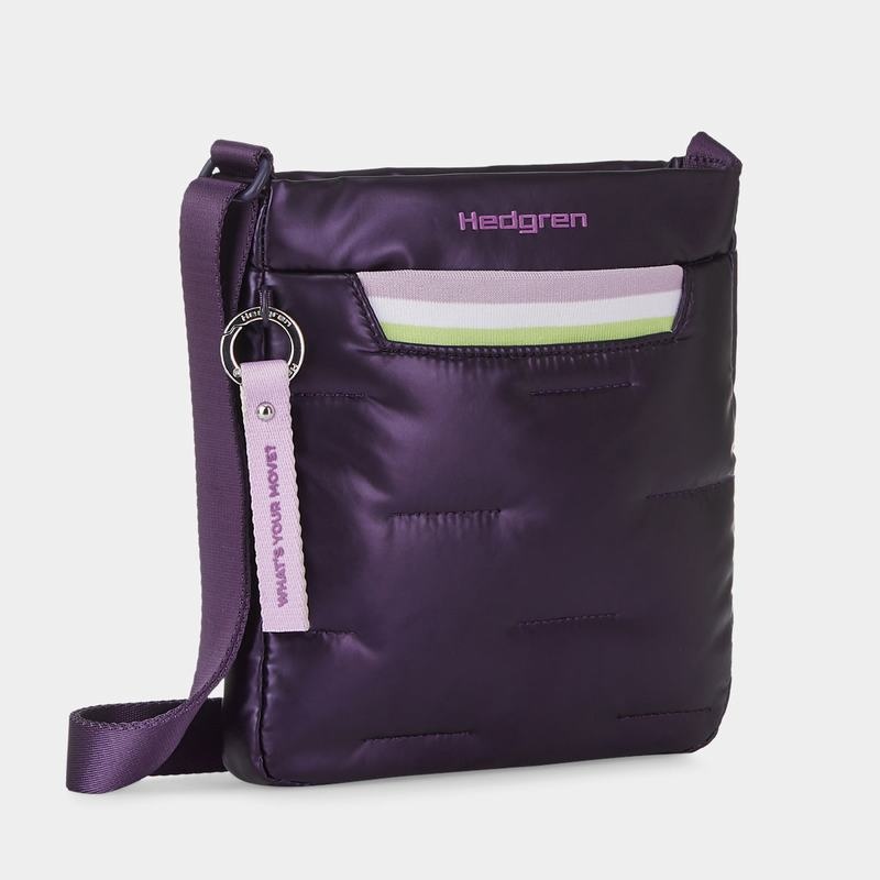 Purple Deep Blue Women's Hedgren Cushy Crossbody Bags | NWF152XB