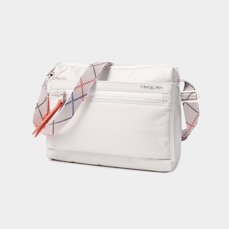 White Grey Women's Hedgren Eye Shoulder Bags | UFB3084GX