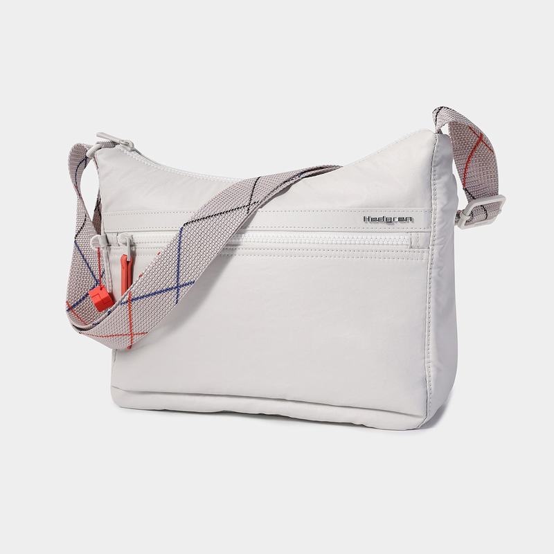 White Grey Women's Hedgren Harpers Crossbody Bags | JSH4184VU