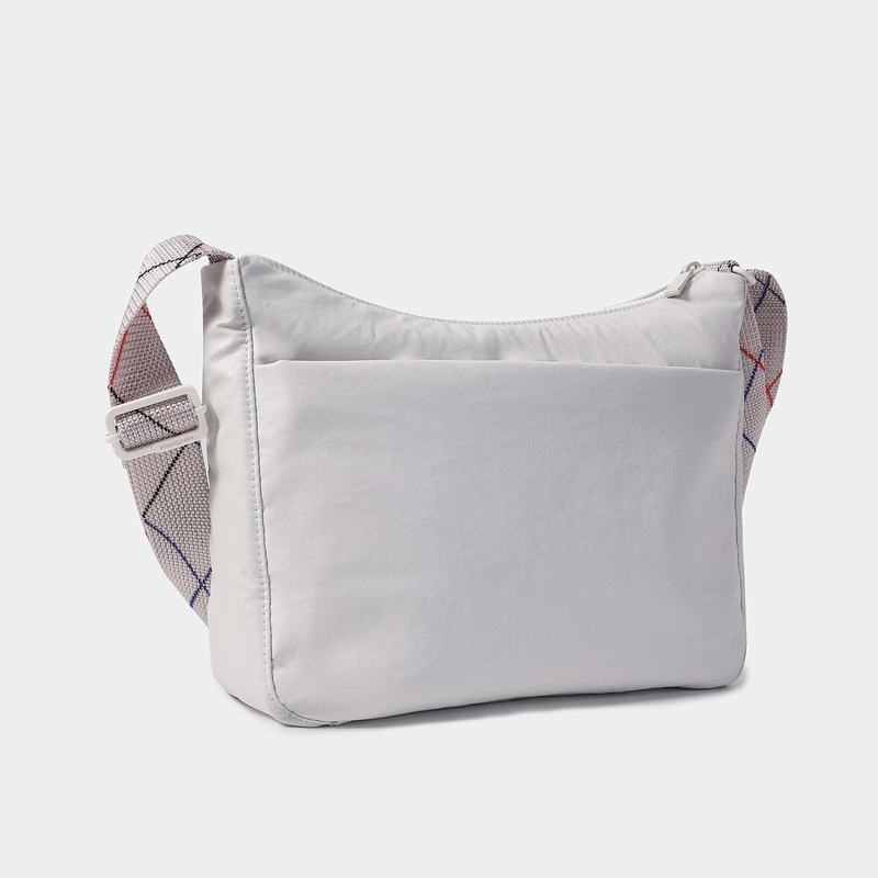 White Grey Women's Hedgren Harpers Crossbody Bags | JSH4184VU