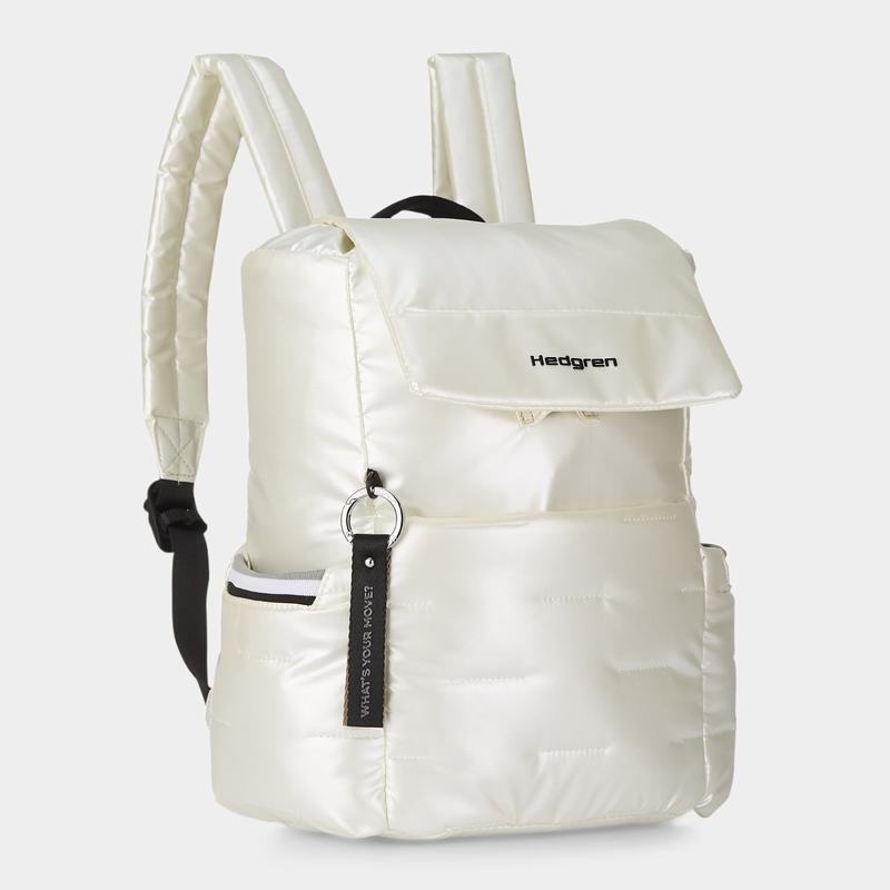 White Women's Hedgren Billowy Backpacks | ESR4643HO