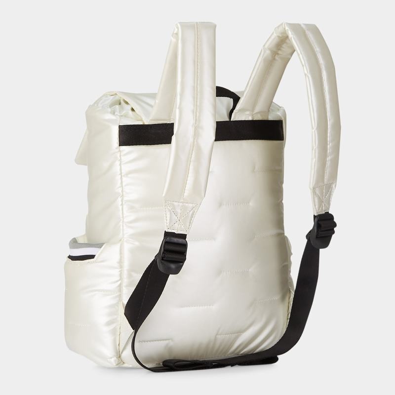 White Women's Hedgren Billowy Backpacks | ESR4643HO