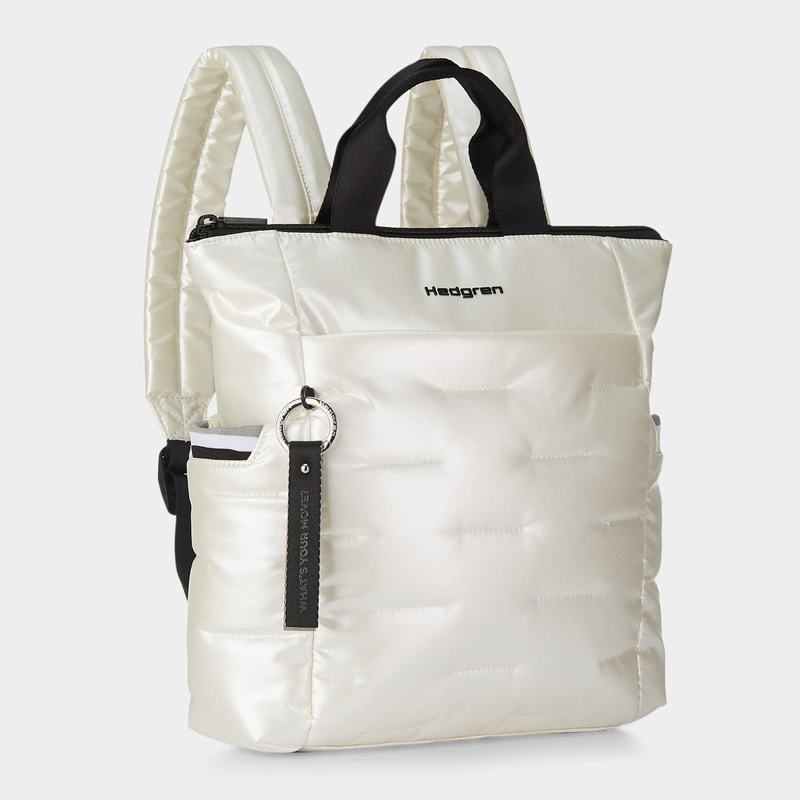 White Women's Hedgren Comfy Backpacks | ZSS5795KA